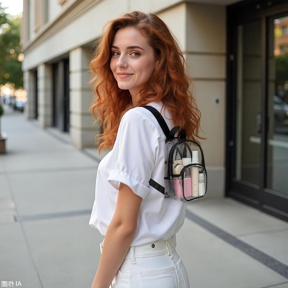 Mini Clear Backpack PVC Small Transparent Bag for… - image 2